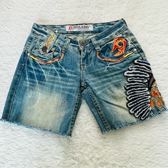 Drive Jeans Exotic Vintage Denim Cut off Shorts Jeans Size 25